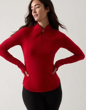 Athleta Salutation Half Zip red