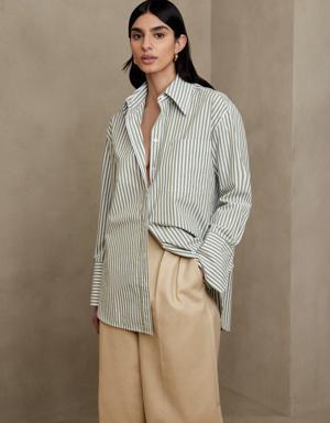 Banana Republic The Oversized Shirt green