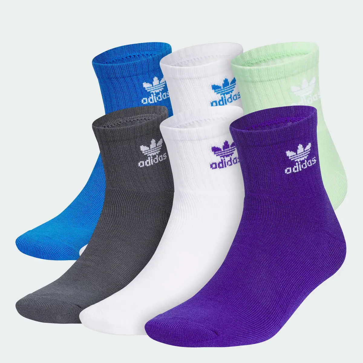 Adidas Trefoil Quarter Socks 6 Pairs. 1