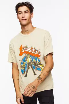Forever 21 Forever 21 Judas Priest Graphic Tee Taupe/Multi. 2