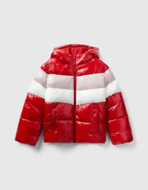 color block padded jacket