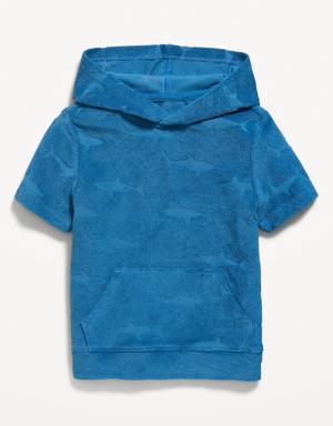 Short-Sleeve Swim Cover-Up Hoodie for Toddler Boys multi