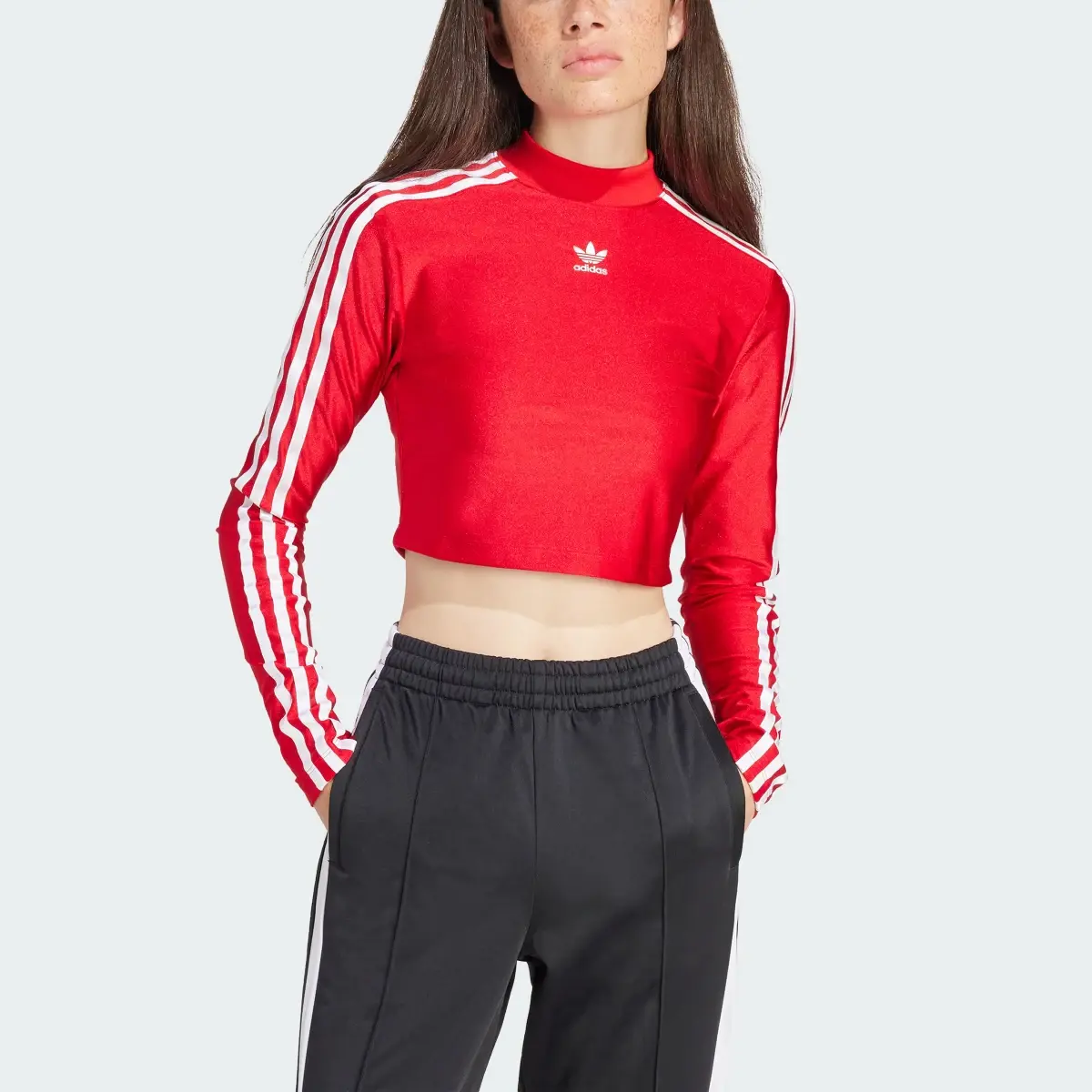 Adidas Koszulka 3-Stripes Cropped Long Sleeve. 1