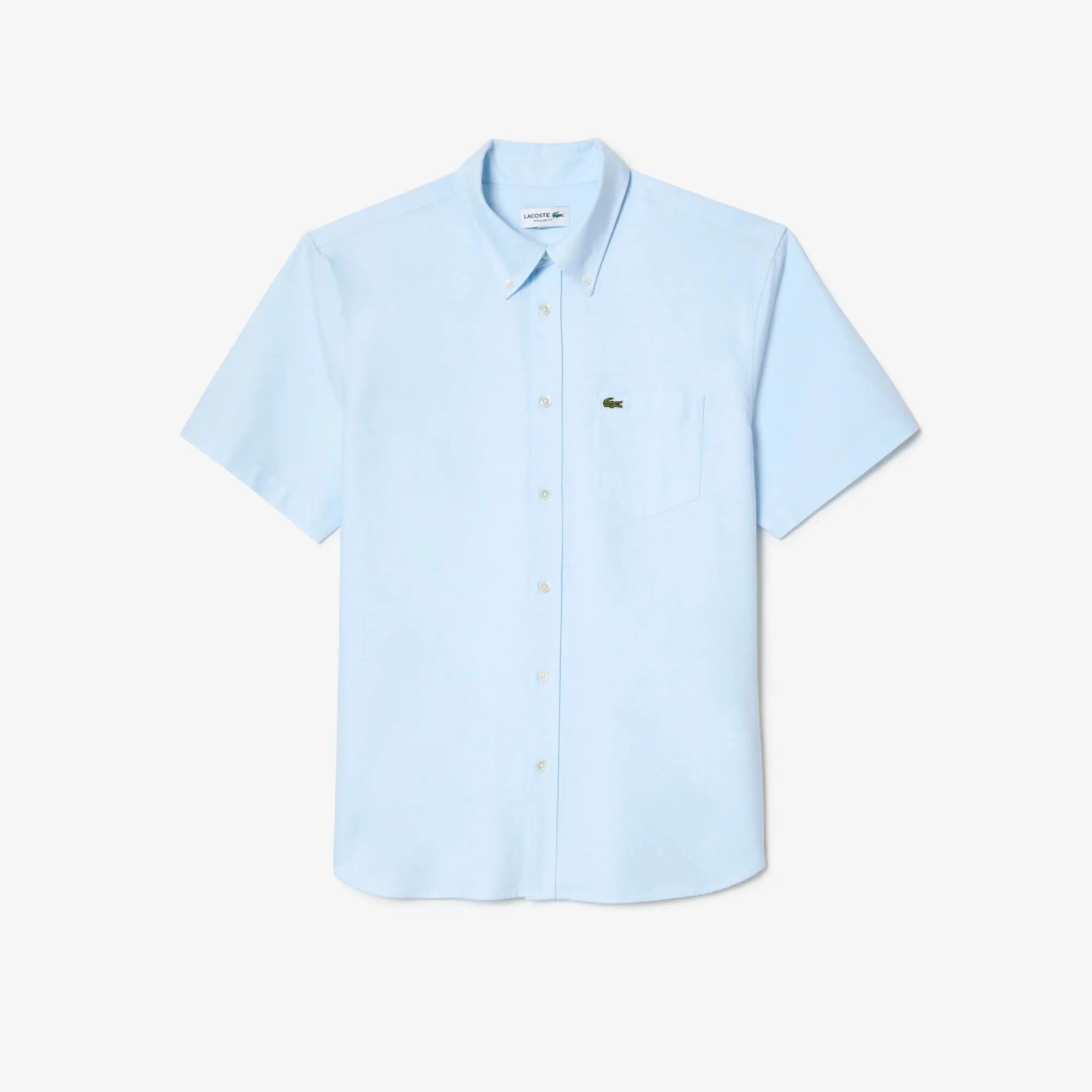 Lacoste Regular Fit Short Sleeved Oxford Shirt. 1