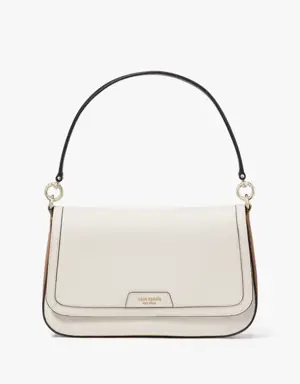 Hudson Colorblocked Flap Shoulder Bag