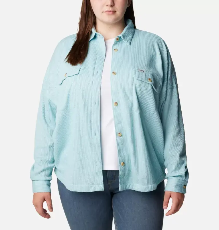 Columbia Women's Holly Hideaway™ Waffle Shirt Jacket - Plus Size. 1