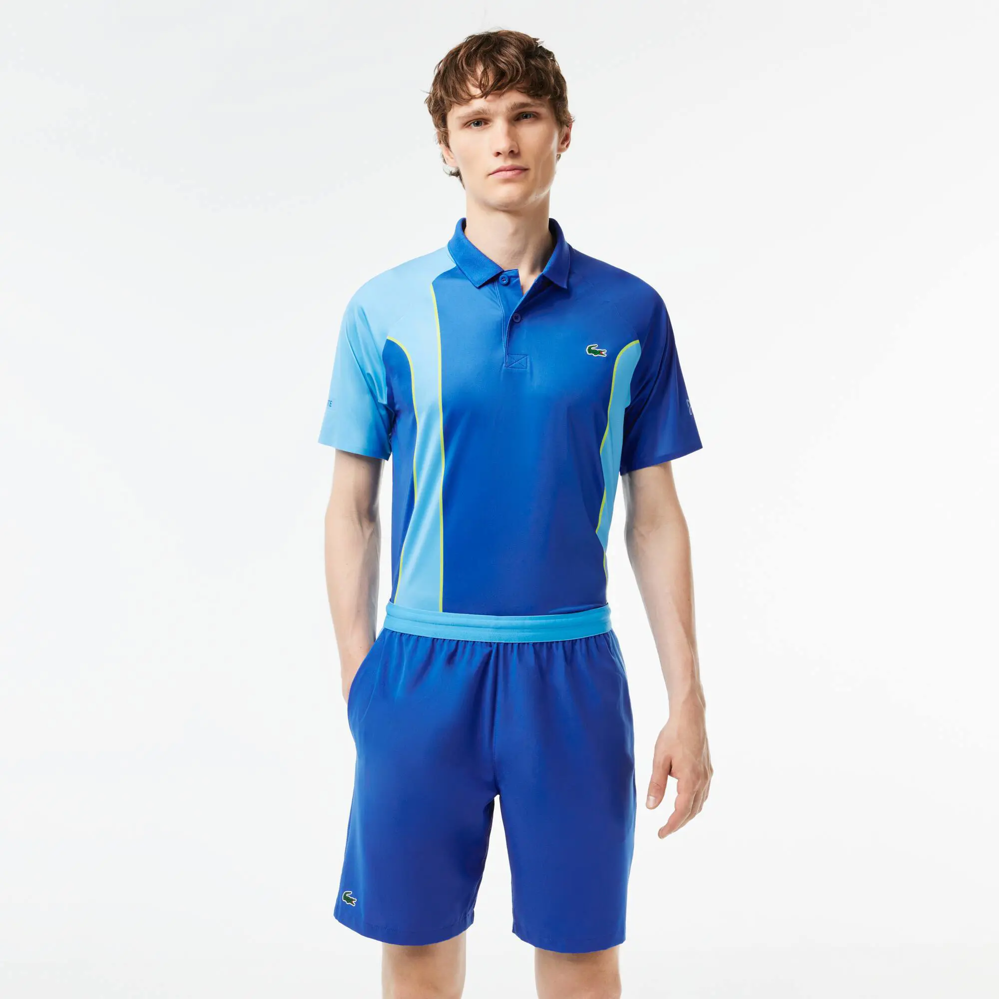 Lacoste Men’s Lacoste SPORT x Novak Djokovic Colour-Block Shorts. 1