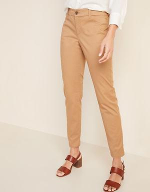 Mid-Rise Skinny Everyday Khakis for Women brown