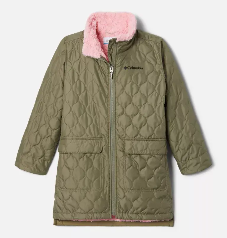 Columbia Girls' Bella Plush™ Novelty Sherpa Quilted Jacket. 1