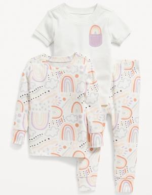 Unisex Snug-Fit 3-Piece Pajama Set for Toddler & Baby multi