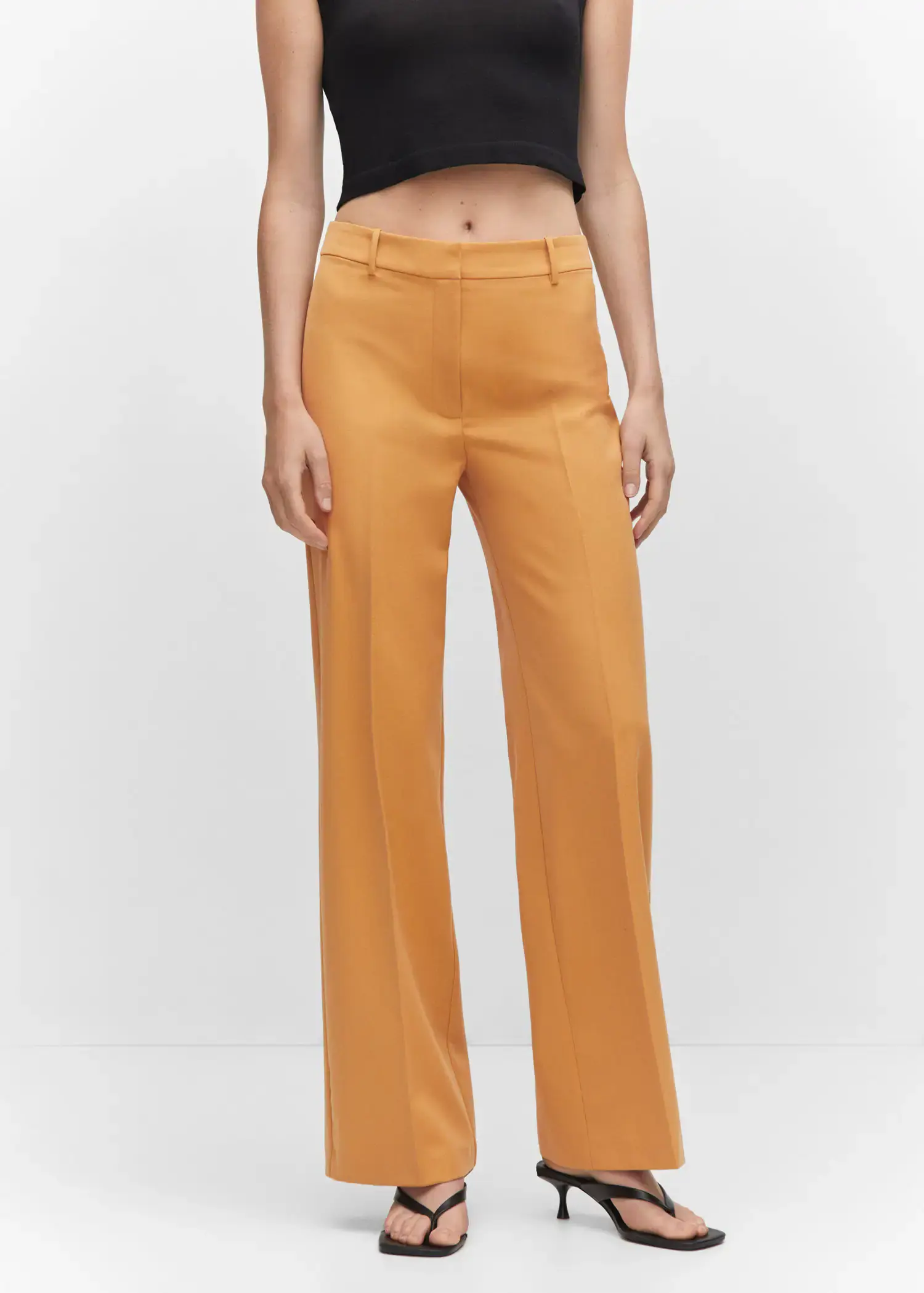 Mango Pleat straight trousers. 2