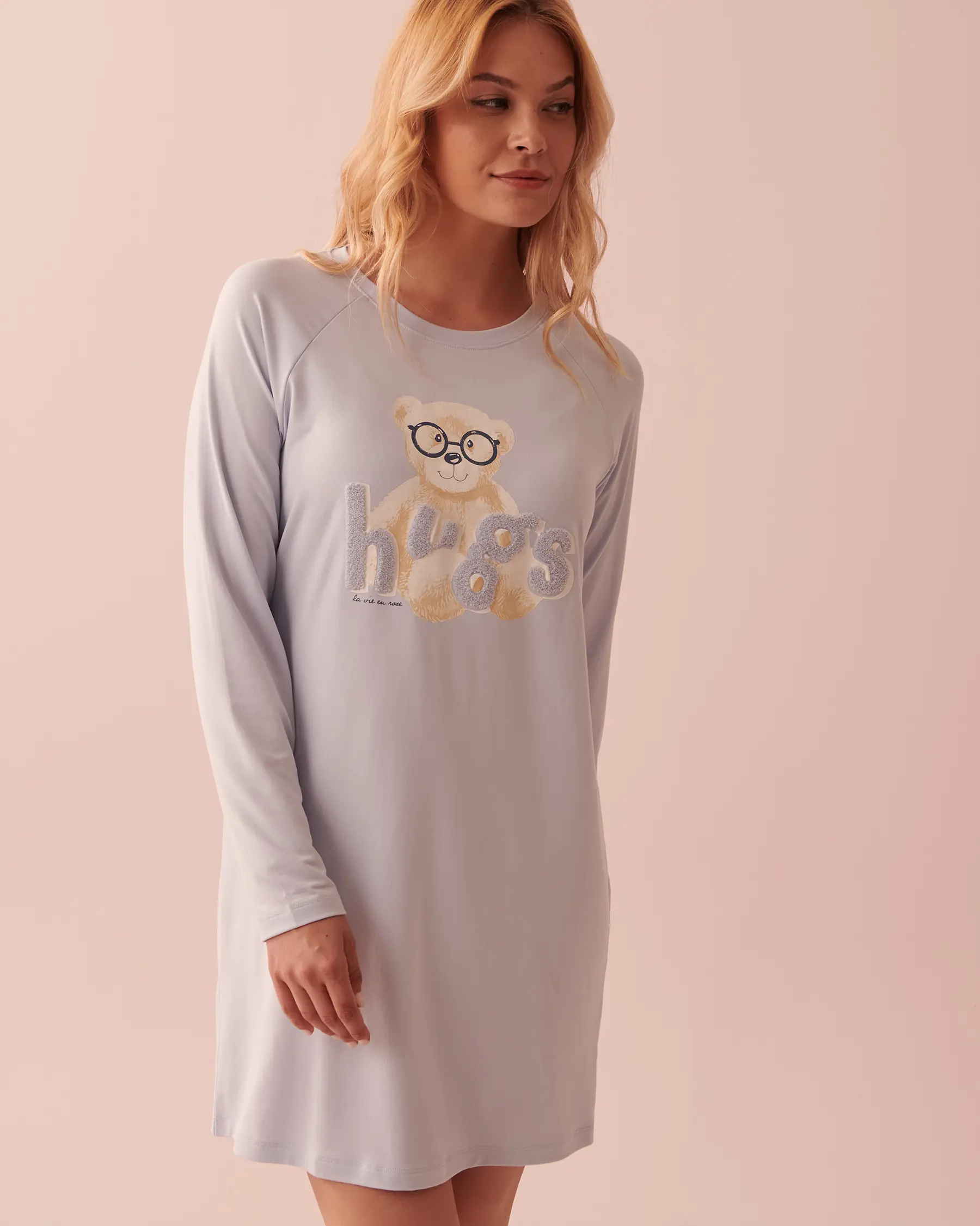 La Vie en Rose Night Owl Super Soft Long Sleeve Sleepshirt. 1