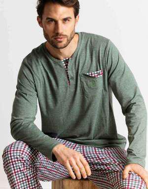 56581 Erkek Yeşil Pijama Takımı