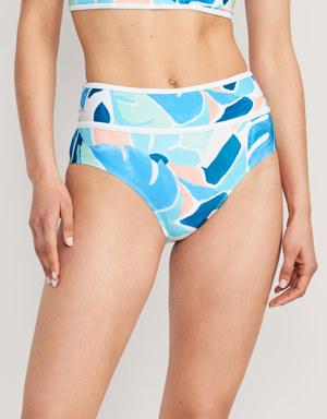 High-Waisted Bikini Swim Bottoms for Women blue