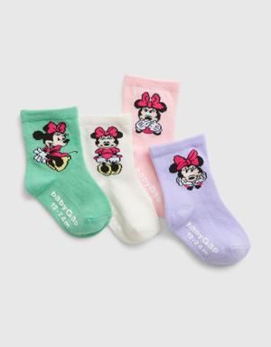 babyGap &#124 Disney Minnie Mouse Crew Socks (4-Pack) pink