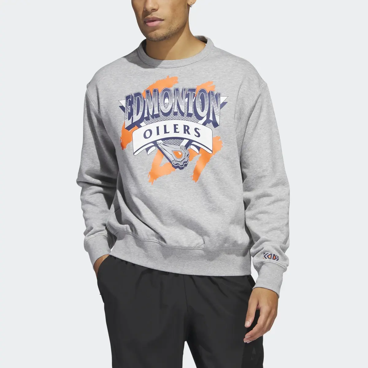 Adidas Oilers Vintage Crew Sweatshirt. 1