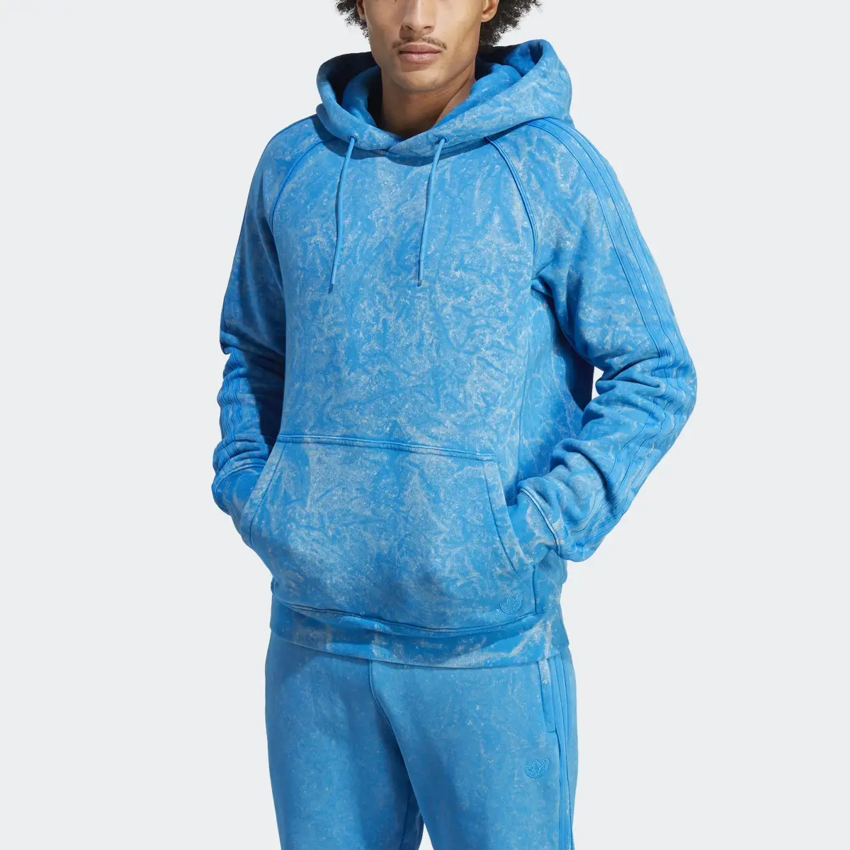 Adidas Sweat-shirt à capuche délavé Blue Version. 1