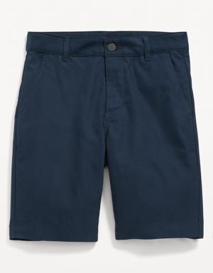 Old Navy Straight Built-In Flex Tech Twill Uniform Shorts for Boys (At Knee) blue