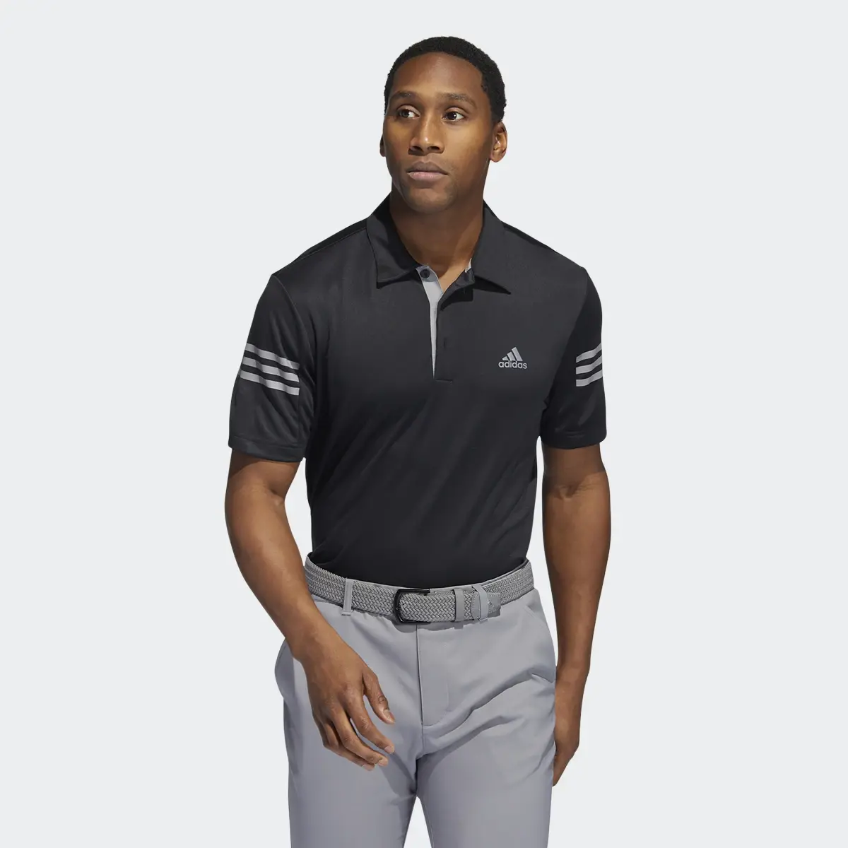 Adidas 3-Stripes Golf Polo Shirt. 2