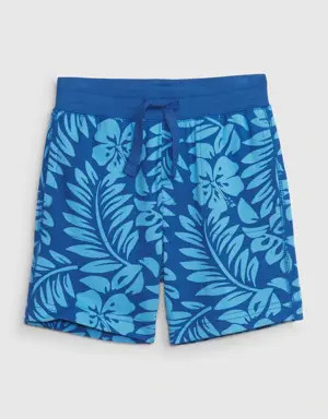 Toddler 100% Organic Cotton Mix and Match Printed Shorts blue