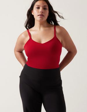 Elation V-Neck Longline Bra D-DD red