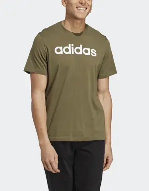 T-shirt avec logo brodé linéaire en jersey Essentials