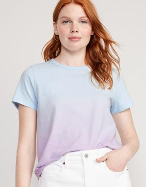 EveryWear Crew-Neck Ombré T-Shirt for Women blue