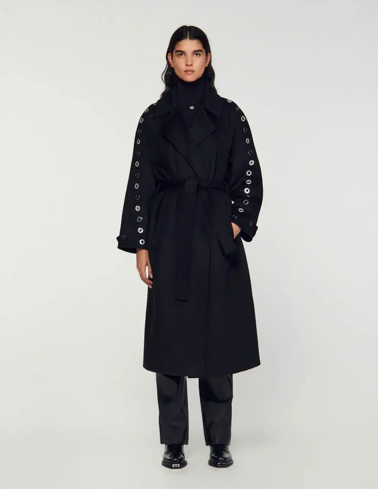 Sandro Eyelet trench coat Login to add to Wish list. 1