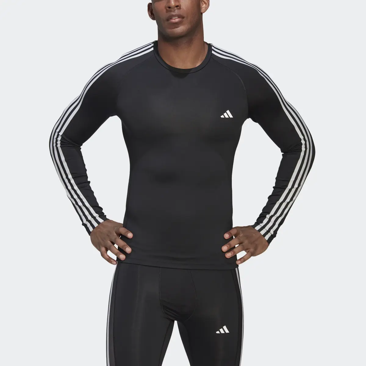 Adidas Techfit 3-Stripes Training Long Sleeve Long-Sleeve Top. 1