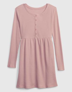 Gap Kids Waffle Skater Dress pink