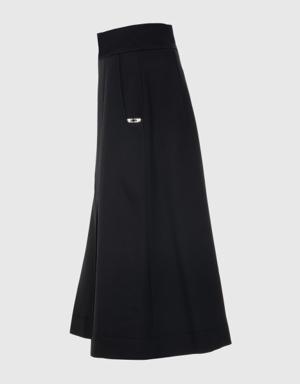 A Form Knee Length Black Skirt