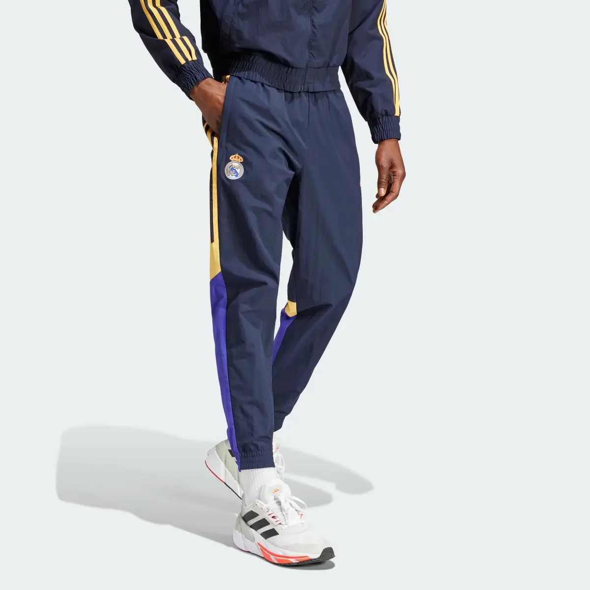 Adidas Real Madrid Woven Track Tracksuit Bottoms. 2