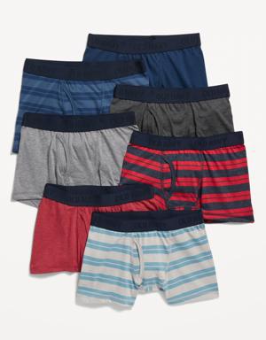 Printed Boxer-Briefs Underwear 7-Pack for Boys red