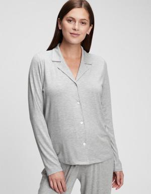 Maternity Modal PJ Shirt gray