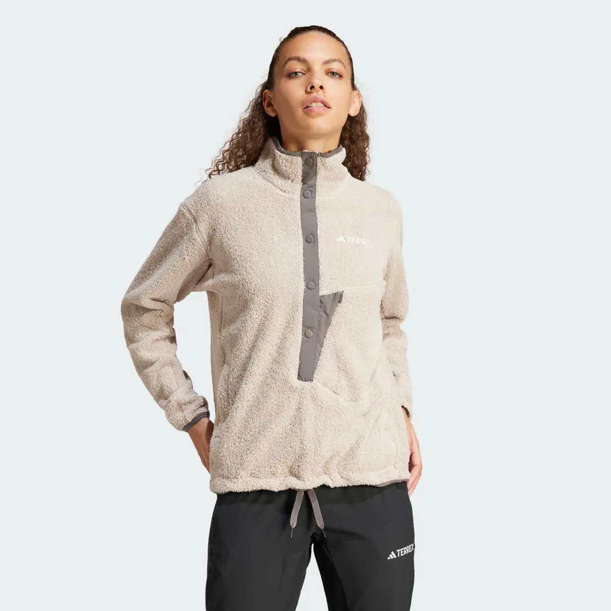 Adidas Terrex XPLORIC High-Pile-Fleece Pullover. 2