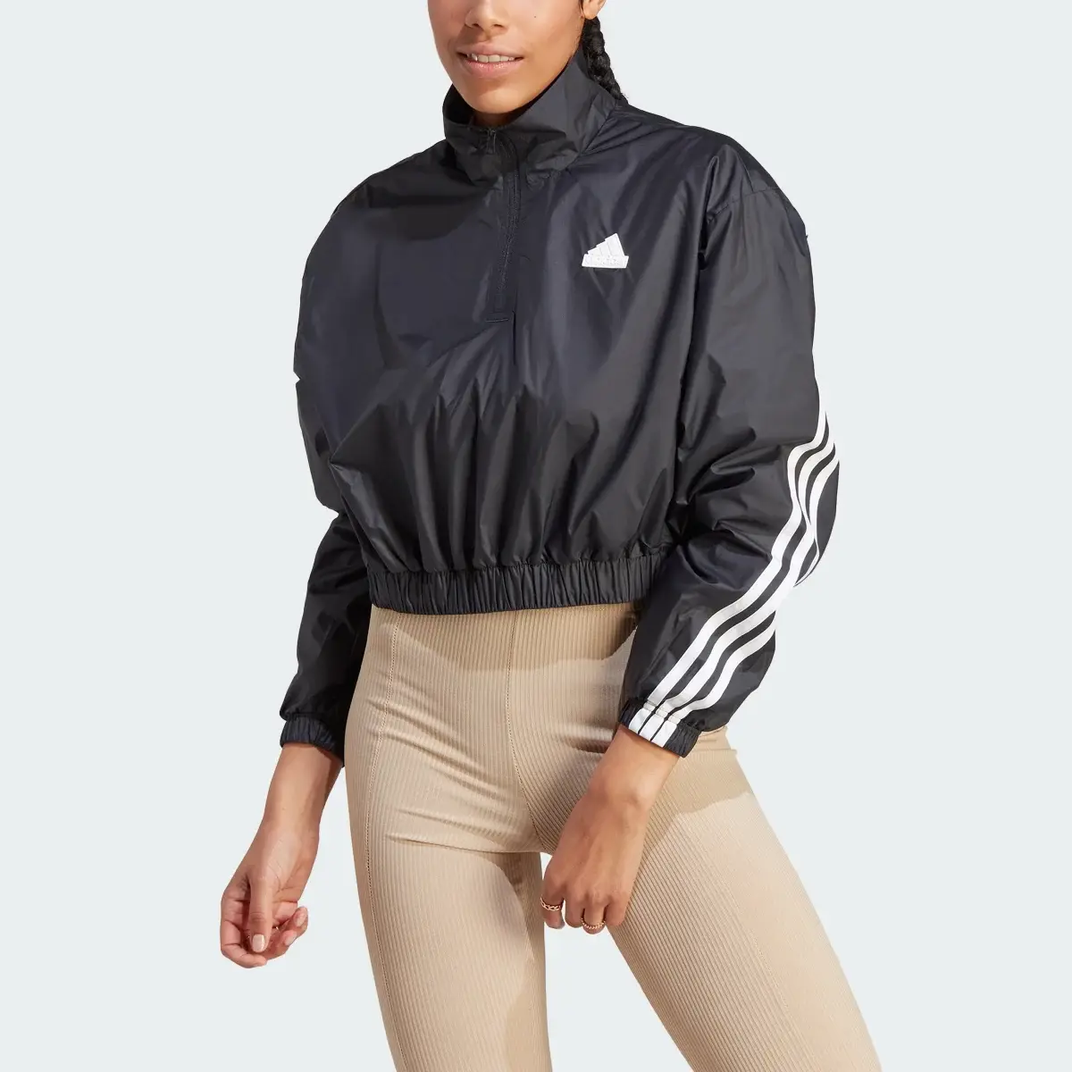 Adidas Future Icons 3-Stripes Woven 1/4 Zip Jacket. 1