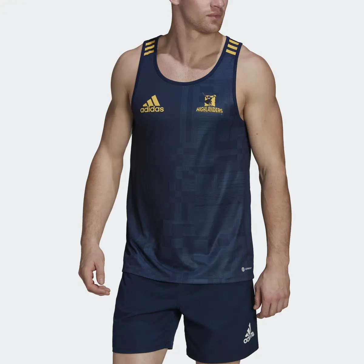 Adidas Highlanders Rugby Performance Singlet. 1