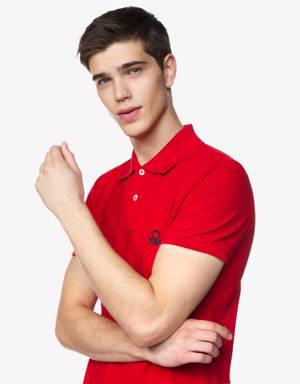 Polo rouge coupe slim