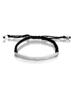 Diamonded Sterling Silver Micro Pace ID Bracelet