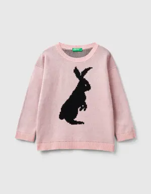 sweater with bunny design