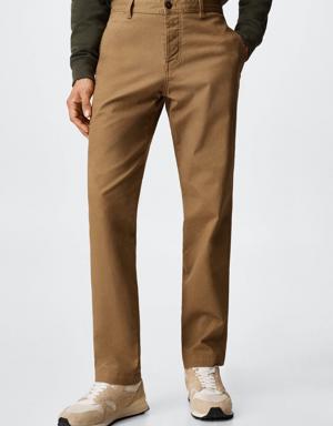 Straight-fit chino trousers