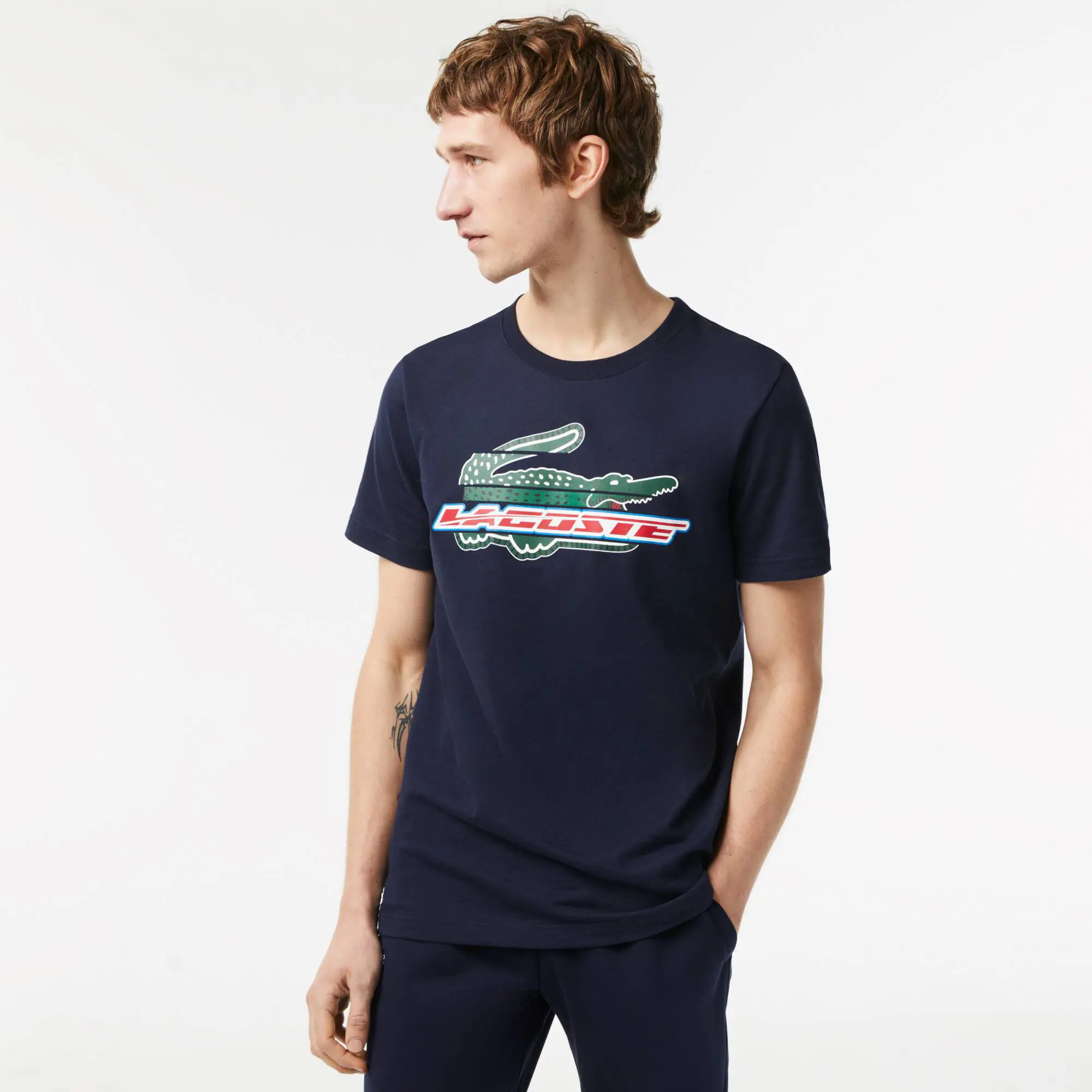 Lacoste Men’s Lacoste Sport Regular Fit Organic Cotton T-shirt. 1