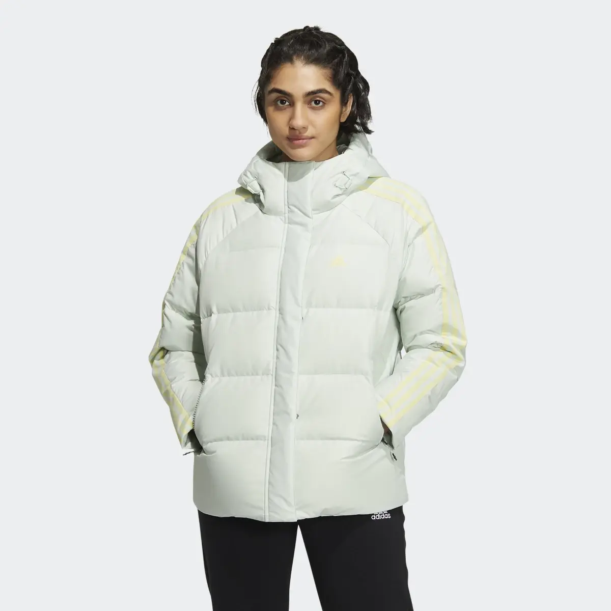 Adidas 3-Stripes Puffy Down Jacket. 2