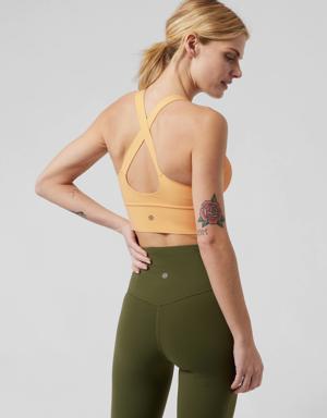 Athleta Warrior Longline Bra A&#45C yellow