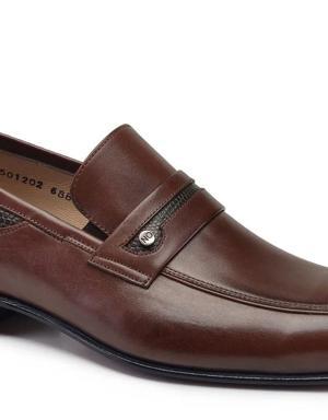 Kahverengi Klasik Loafer Kösele Erkek Ayakkabı -68851-