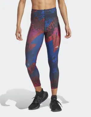 Legging 7/8 de running à imprimé intégral Adizero