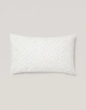 Funda de almohada algodón diseño floral 50x75cm