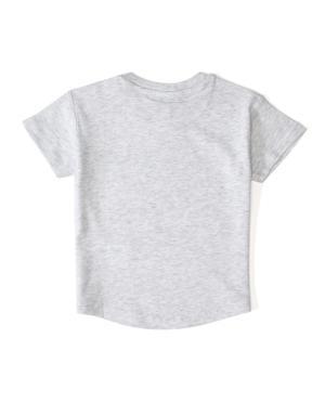 Gri Zürafa Baskılı Logolu Erkek Bebek T-shirt