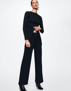 Mango Flared knitted pants