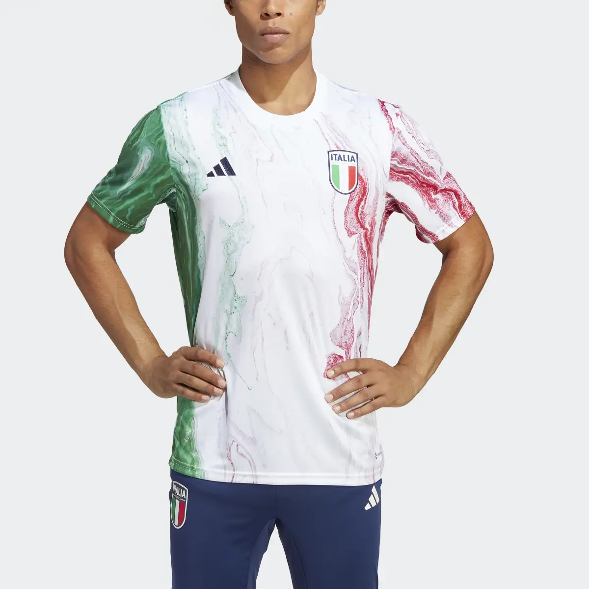 Adidas Italy Pre-Match Jersey. 1